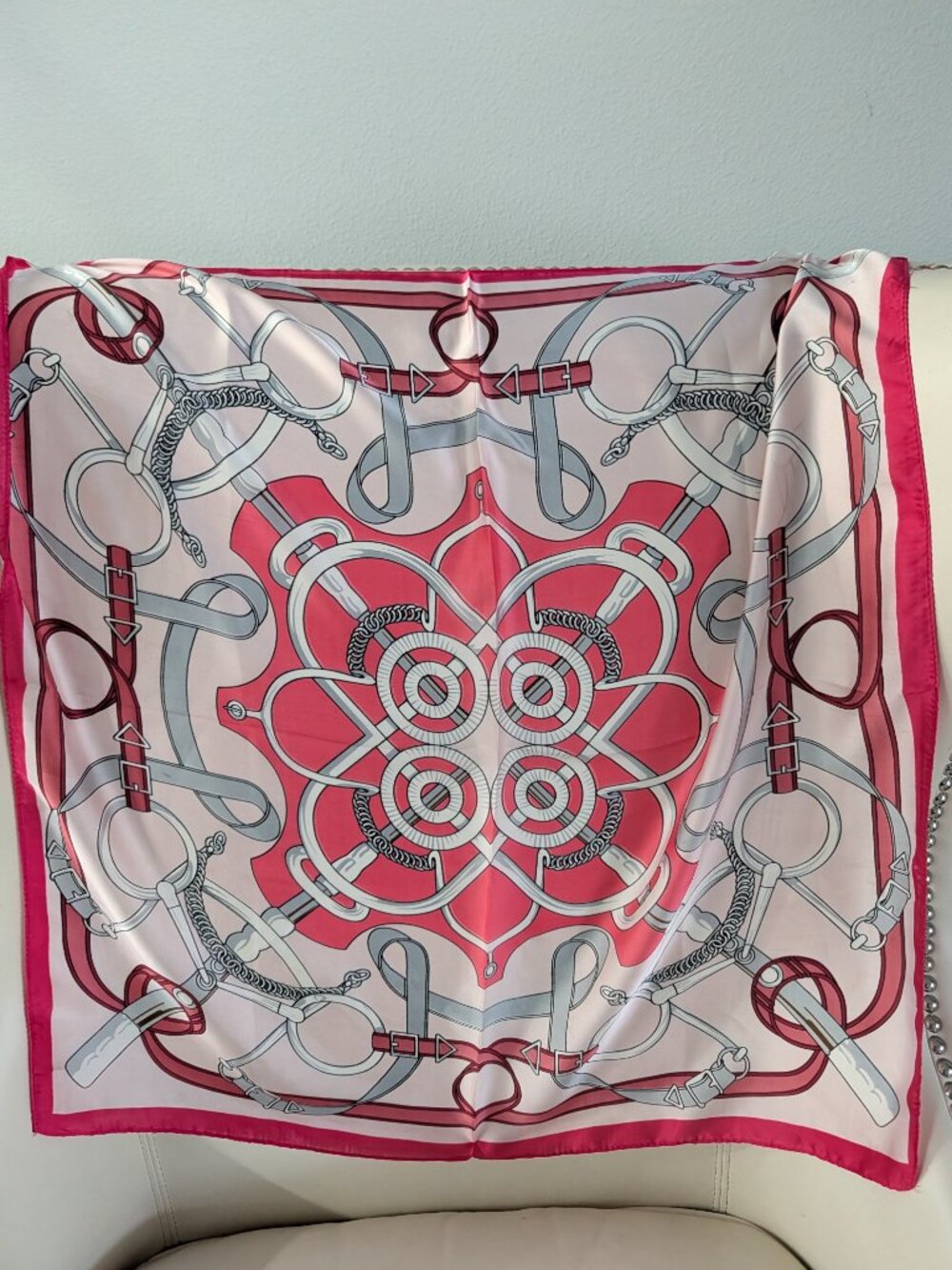 New Mulberry Square Silk Scarf